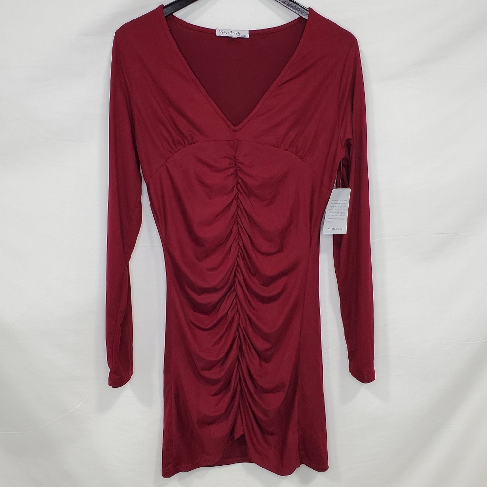 Velvet Torch Long Sleeve Mini Dress
